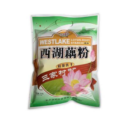 西湖藕粉桂花莲子杭州三家村藕粉正品水果羹速溶代餐营养早餐食品
